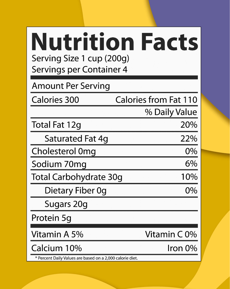 Image of cereal box with black spots on it 